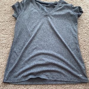 Champion shirt sleeve grey workout top